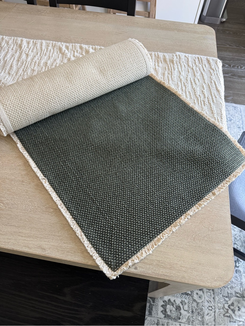 Pottery Barn Mason Table Runner-Green